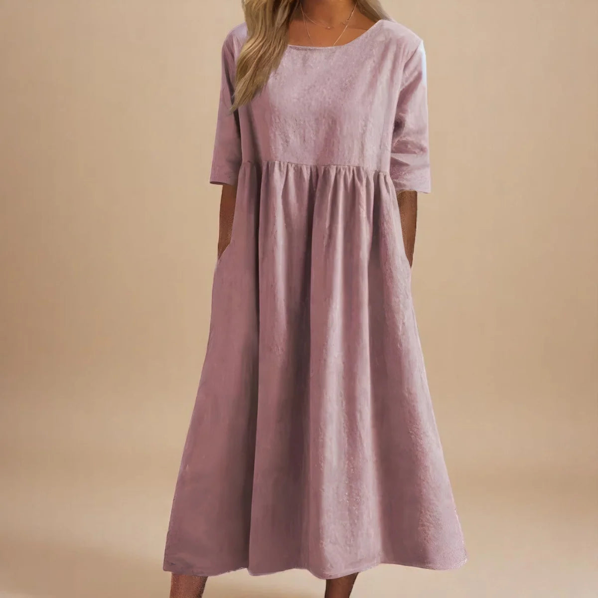 Classic Mid Sleeve Dress for Women