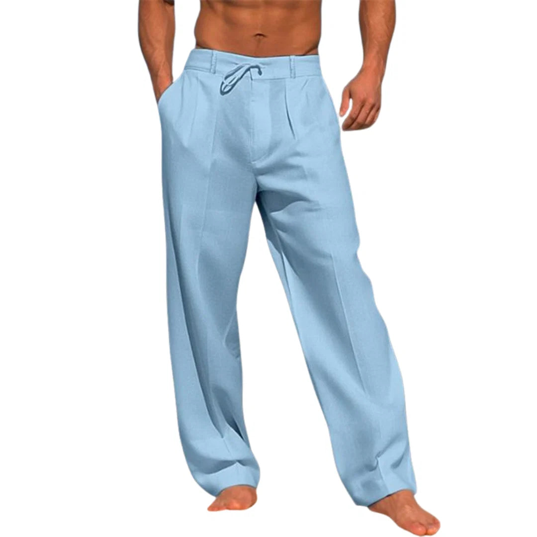 Classic Plain Wide-Leg Trousers for Men