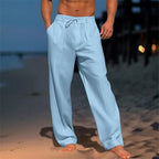 Classic Plain Wide-Leg Trousers for Men