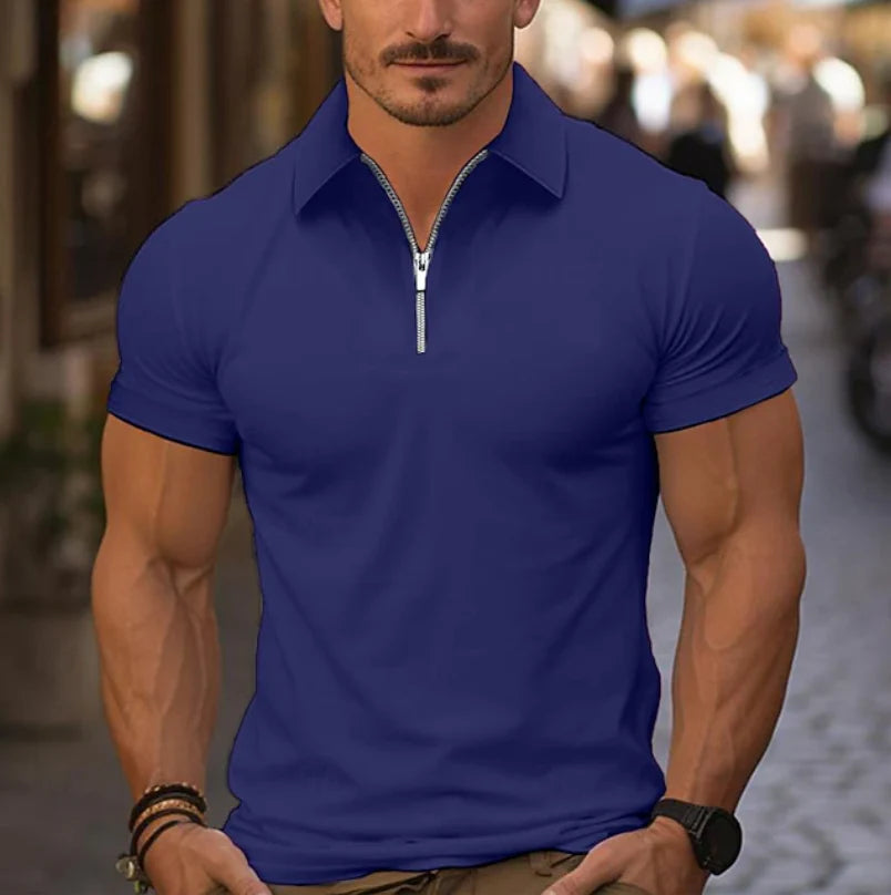 Classic Quarter-Zip Collar Shirt for Men