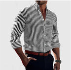 Classic Striped Button-Down Shirt for Men