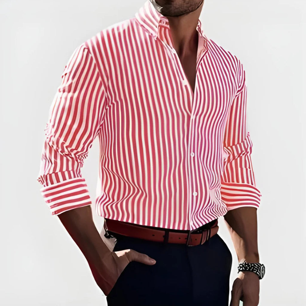 Classic Striped Button-Down Shirt for Men
