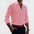 Classic Striped Button-Down Shirt for Men