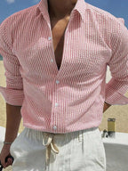 Classic Striped Long-Sleeve Shirt for Men