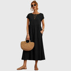 Comfortable Short Sleeve Midi Dress for Women
