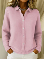 Elegant Button-Front Knit Cardigan for Women