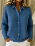 Elegant Button-Front Knit Cardigan for Women