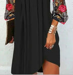Elegant Floral Sleeve Dress for Women