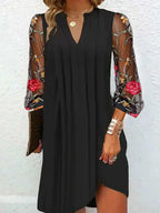 Elegant Floral Sleeve Dress for Women