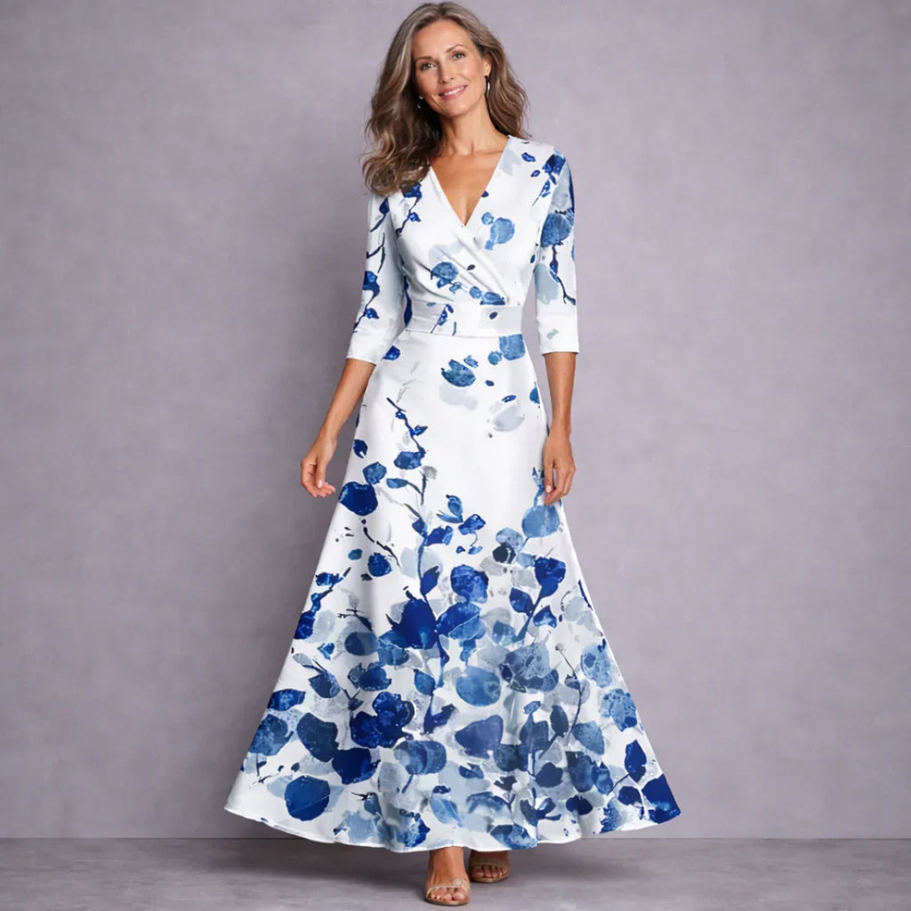 Elegant Mid Sleeve Maxi Dress for Women