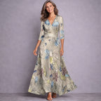 Elegant Mid Sleeve Maxi Dress for Women