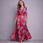 Elegant Mid Sleeve Maxi Dress for Women