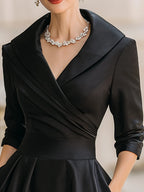 Elegant V-Neck Evening Dress for Women
