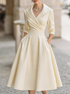 Elegant V-Neck Evening Dress for Women