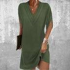 Flattering V-Neck Shift Dress for Women