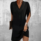 Flattering V-Neck Shift Dress for Women