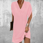 Flattering V-Neck Shift Dress for Women