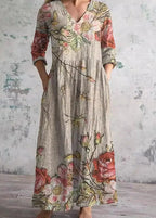Floral Light and Effortless Midi Dress for Women