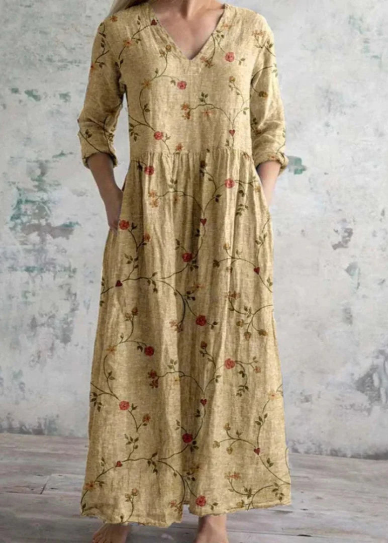 Floral Light and Effortless Midi Dress for Women