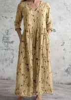 Floral Light and Effortless Midi Dress for Women