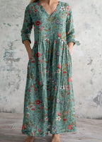 Floral Light and Effortless Midi Dress for Women