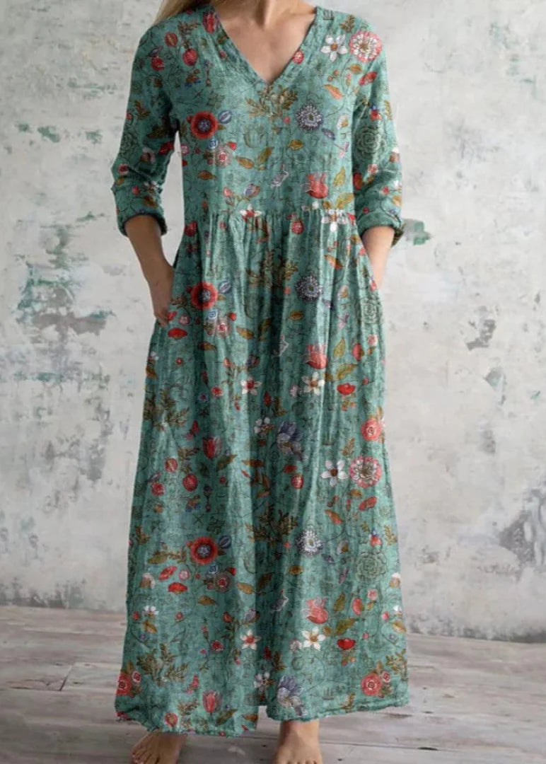 Floral Light and Effortless Midi Dress for Women