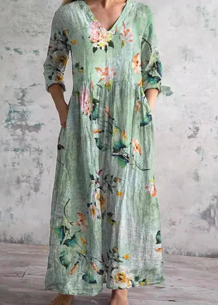 Floral Light and Effortless Midi Dress for Women