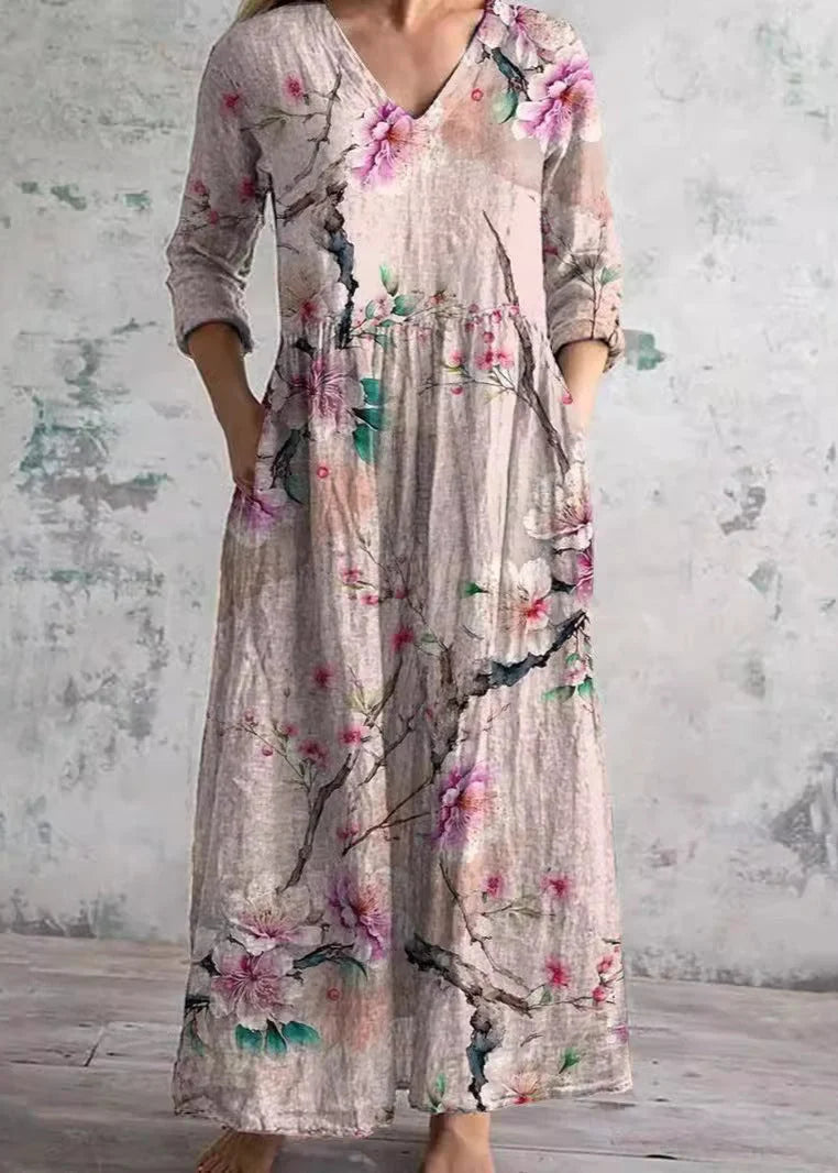 Floral Light and Effortless Midi Dress for Women