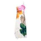 Floral One Shoulder Slim Maxi Dress for Women