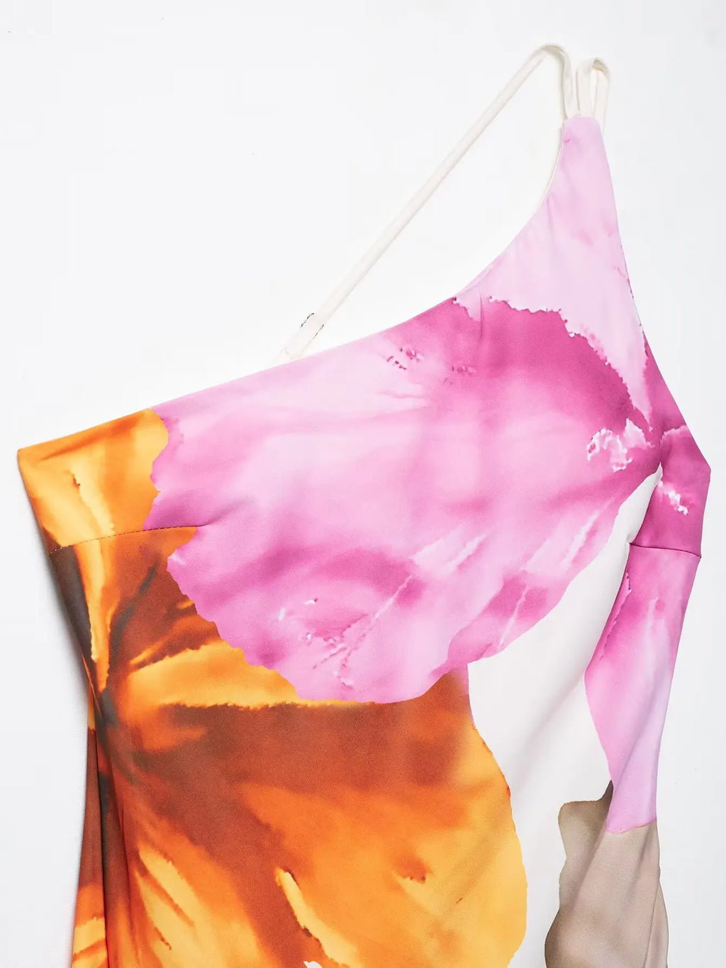 Floral One Shoulder Slim Maxi Dress for Women