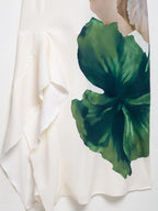 Floral One Shoulder Slim Maxi Dress for Women