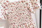 Floral Pleated Butterfly Sleeve Midi Dress for Women