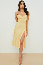 Floral Spaghetti Strap Bodycon Maxi Dress for Women