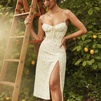 Floral Spaghetti Strap Bodycon Maxi Dress for Women