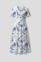 Floral V-Neck Midi Dress for Women