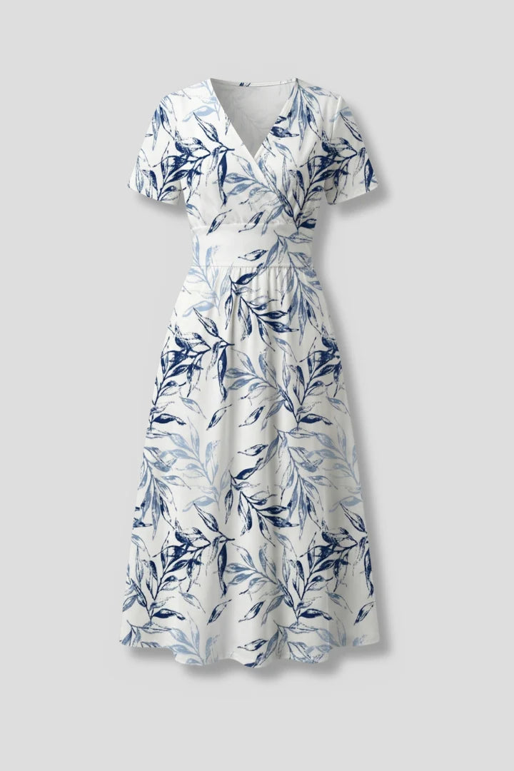 Floral V-Neck Midi Dress for Women