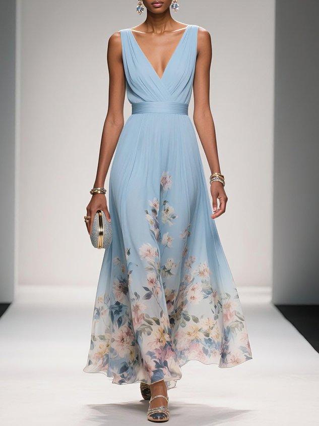 Floral Wedding Guest Midi Dress for Women