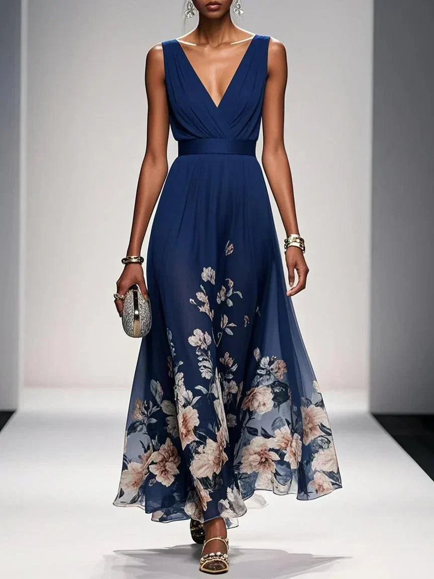 Floral Wedding Guest Midi Dress for Women