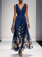 Floral Wedding Guest Midi Dress for Women