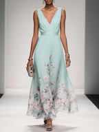 Floral Wedding Guest Midi Dress for Women