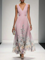 Floral Wedding Guest Midi Dress for Women