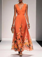 Floral Wedding Guest Midi Dress for Women