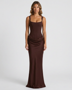 Vivienne Satin Corset Maxi Dress