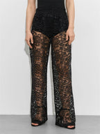 High Waist See-Through Trousers for Women