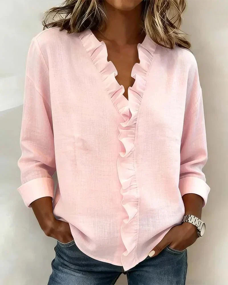 Lightweight V-Neck Blouse for Women
