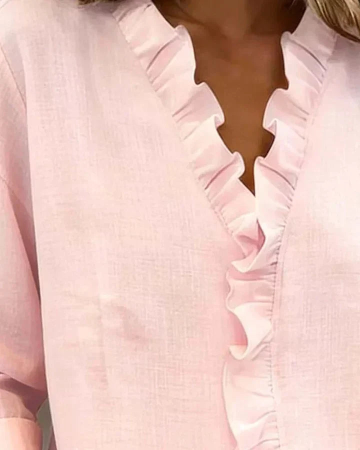 Lightweight V-Neck Blouse for Women