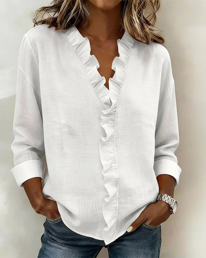 Lightweight V-Neck Blouse for Women