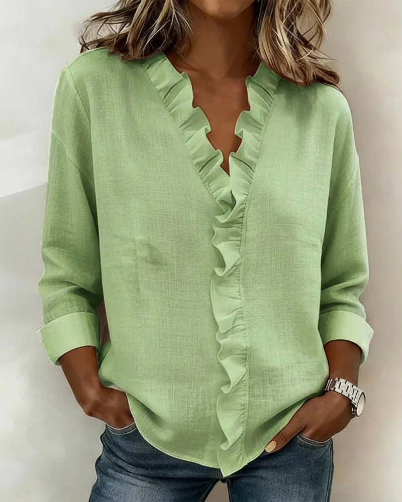 Lightweight V-Neck Blouse for Women