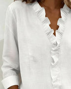 Lightweight V-Neck Blouse for Women