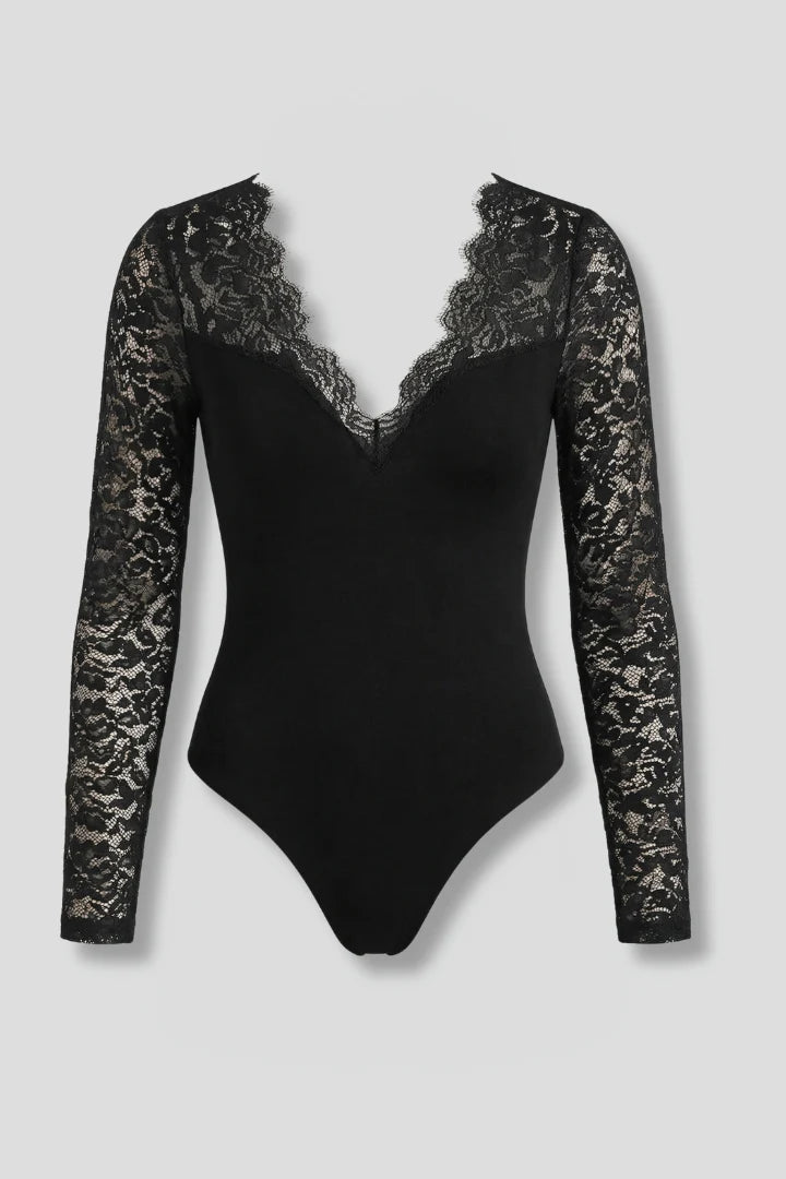 Long Sleeve Lace Bodysuit